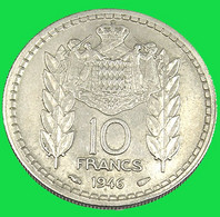 10 Francs - Monaco - C.Ni - 1946 - TTB - - 1922-1949 Louis II.