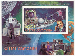 COMORES - 2 Blocs 400F Et 500F 100° Anniversaire 1ere Liaison Téléphonique - Neuf Et SUP - Comoren (1975-...)