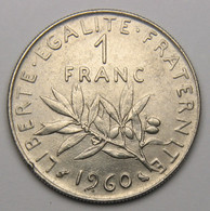 1 Franc Semeuse 1960, Nickel - V° République - 1 Franc