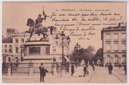 Bruxelles - Place Royale - Entreé Du Parc - Gelaufen 21. Dezember 1922 Nach Lausanne - Marktpleinen, Pleinen