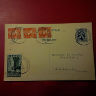 ENTIER BELGIQUE ANTWERPEN POUR TOUL 1934 - Storia Postale