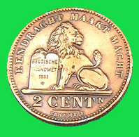2 Centimes  - Belgique - 1912 - Cuivre - TTB  - - 2 Cents