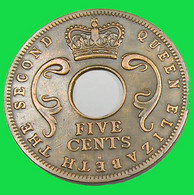 5 Cent - Est Afrique - 1956 - Bronze - TTB - - Colonia Britannica