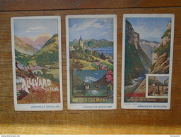 Assez Rare , 3 Images édité Par Le Chocolat Révillon , Allevard Les Bains , Lac Léman , Les Gorges De La Bourne  14x7,5 - Revillon