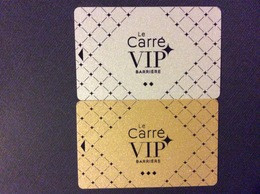 2 CARTES  CASINO BARRIÈRE  Le Carré VIP - Tarjetas De Casino
