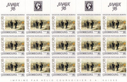 Luxemburg 1997 - Mi 1424 Briefmarkenausstellung Juvalux 98 / Postboten - Ganzer Bogen - POSTFRISCH - Full Sheets