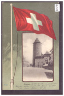 ROMONT - DRAPEAU SUISSE - TB - Romont