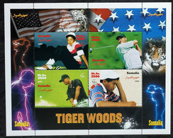 TIMBRE Somalie Tiger Woods BLOC NEUF ** L'ANNEE 2000 (6076) - Somalia (1960-...)