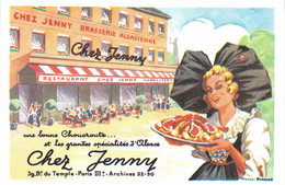 Carte POSTALE  Ancienne De   BRASSERIE - Brasserie Alsacienne "Chez Jenny" - Restaurants