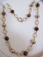 Parure Collana (lunghezza Chiusa 23 Cm) E Bracciale (lunghezza Chiuso 9,5 Cm) Bigiotteria  Vintage - Necklaces/Chains