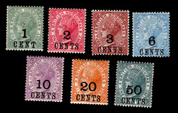 British Honduras 1888-91 Crown CA Perf 14 Set Of 7  Lightly Mounted Mint - British Honduras (...-1970)