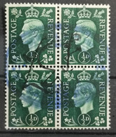 1937 König George VI Viererblock - Usati