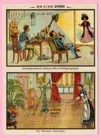 Reproduction De 2 Chromos D'un Illustrateur De 1900 : En L'an 2000, Le Confort Domestique. - Other