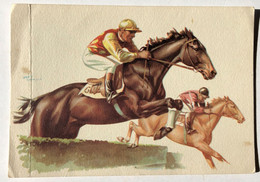 CPA Illustrateur André Bermond Course De Chevaux Jockey - Bermond