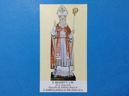 SANTINO HOLY CARD IMAGE PIEUSE S. BIAGIO V. E M. CAMIGLIATELLO SILANO CS - Santini