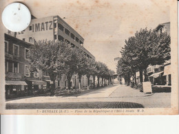 64 -  Carte Postale Ancienne  De  HENDAYE   Place De La République - Hendaye