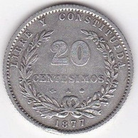 Uruguay. 20 Centesimos 1877 A . En Argent. KM# 15 - Uruguay