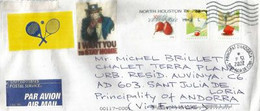 Badminton Stamp From USA, Letter "Backyard Games Stamps",sent To Andorra (Principality) W/prevention Coronavirus Sticker - Bádminton