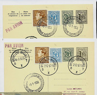 2 Entiers  ( 154 I Et II) Obl Base Antarticque Du 05/01/1958 Pour Bxl 16/03/58 - Rural Post