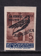 1936 BARCELONA. V ANIVERSARIO REPÚBLICA NE TIPO III NUEVO**. VER. - Barcelona