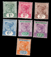 British Honduras 1891-95 QV Key-types Range Of 7 Values Lightly Mounted Mint - British Honduras (...-1970)