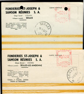 2 Cartes FONDERIES ST JPOSEPH & SAMSON REUNIES S.A.S - Seilles - - ...-1959