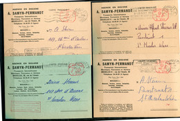 4 Kaarten Van A. SAMYN PERMANDT Bruxelles Agence En Douane - Arrivée Des Produits - ...-1959