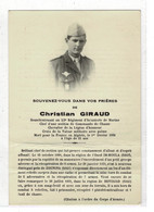 IMAGE RELIGIEUSE - CANIVET :  Faire Part Décès , Sous-lieutenant Christian Giraud , Chevalier Légion D'honneur - Religion & Esotericism