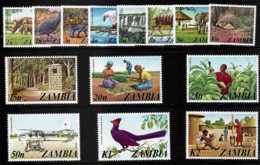 Zambia  1975   SG  226-39  Definitives  Unmounted Mint - Zambia (1965-...)