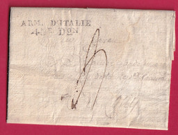 MARQUE ARMEE ITALIE 4EME DIV TEXTE AU BLOCUS DE MANTOUE MONTOVA 1797 ITALIE ITALIA LETTRE COVER FRANCE - Armeestempel (vor 1900)