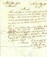 1790 De Nice Marque Postale NEGOCE COMMERCE CONTREBANDE  Par Le Clerc De Geneve Pour Roux Négociant Marseille - Andere & Zonder Classificatie