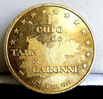 1 EURO DE TARN ET GARONNE Journées De L'Europe 14- 25 Avril 1998 . CORNE D'ABONDANCE . Monnaie De Paris, Pessac, - Euro Delle Città