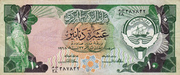 KUWAIT 10 DINARS L.1968 (1980-91) PREFIX 38 VF P-15a "free Shipping Via Registered Air Mail" - Koeweit