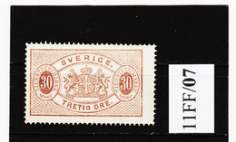 11FF/07 SCHWEDEN 1874 Michl 9A  DIENST Geprüft Georg Bühler (*) FALZ  ZÄHNUNG SIEHE ABBILDUNG - Unused Stamps