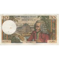 France, 10 Francs, Voltaire, 1967, 1967-01-05, TTB, Fayette:62.24, KM:147b - 10 F 1963-1973 ''Voltaire''