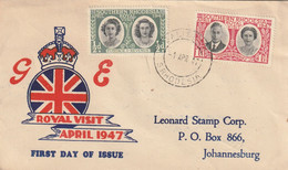 Southern Rhodesia - 1947 - FDC - Visit Of The British Royal Family - Southern Rhodesia (...-1964)