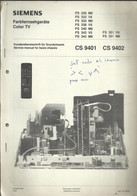 Siemens - Fersehgeräte - Téléviseurs Couleurs FS 330 M6 - FS 330 V6 -  FS 338 V6 - FS 340 M6 - FS 343, 351.. - Fernsehgeräte