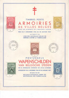 Feuillet Souvenir 743 747 Armoiries Des Villes Belges - 1934-1951