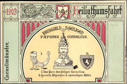 CPA Aachen In Nordrhein Westfalen, Heiligthumsfahrt, Brustbild Des Heiligen Papstes Cornelius, Horn - Autres