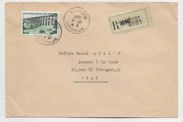 CHAUMONT 85C SEUL LETTRE REC NEMOURS 16.2.1961 TLEMCEN - Guerra D'Algeria