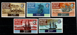 Ref 1535 - British Virgin Islands !970 Ships SG 240-244 5 X Stamps MNH - Britse Maagdeneilanden