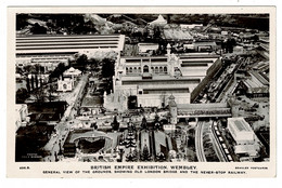 Ref 1537 - Real Photo Postcard British Empire Exhibtion Wembley London - Never Stop Railway - Expositions