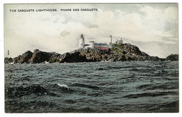 Ref 1537 - Early Peacock Postcard - The Casquets Lighthouse Alderney - Channel Islands - Alderney