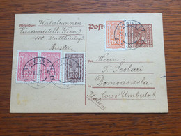 SCHW758 Österreich Ganzsache Stationery Entier Postal P 254 Von Wien Nach Domodossola Italien - Entiers Postaux