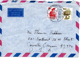 57364 - Bund - 1974 - 100Pfg. Unfall MiF A LpBf STUTTGART - ... -> Carvallis, OR (USA) - Covers & Documents