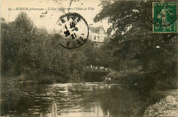 Hirson * L'oise , Vue Derrière L'hôtel De Ville * Le Pont * Lavoir Laveuses - Hirson