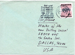 57372 - Bund - 1972 - 30Pfg. CEPT '72 EF A DrucksBf WANNE-EICKEL - ... -> Dallas, TX (USA) - Covers & Documents