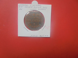 France "L'Ouidre" Société Civile Des Lièges 1 Franc Cuivre (J.3) - Monetary / Of Necessity