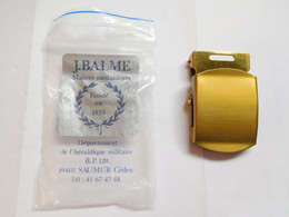 Belle Boucle De Ceinturon Neuve , J. Balme , Or - Equipment