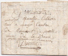 27921# 1er EMPIRE N°19 ARMEE D' ITALIE LETTRE De BRESCIA 9 JUIN 1807 ITALIE 3ème REGIMENT D'ELITE DE RESERVE MAUX ROMANS - Marques D'armée (avant 1900)